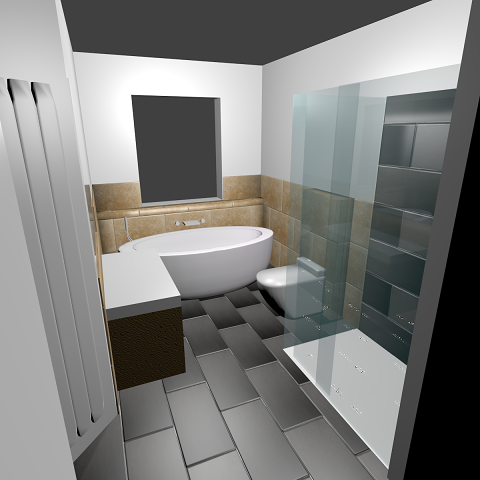 Bathroom---Charcoal-in-shower---Camera3-above-garage